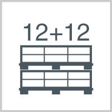 Boxes/polybags per pallet: 12 + 12