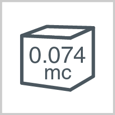 Volume: 0.074 mc