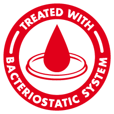 Treated with bacteriostatic system
