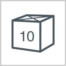 Packets/rolls per box/polybag: 10