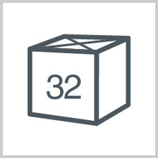 Packets/rolls per box/polybag: 32