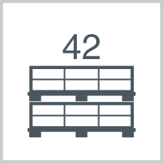 Boxes/polybags per pallet: 42