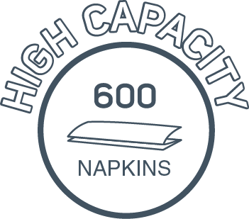 Capacity 600 napkins