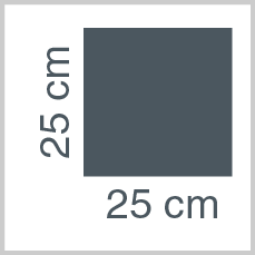 Sheet dimensions: 25 x 25 cm